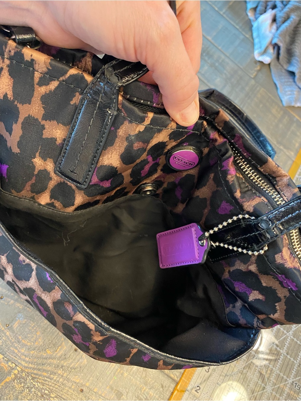 Coach Signature Ocelot leopard print tote bag - Picture 10 of 10